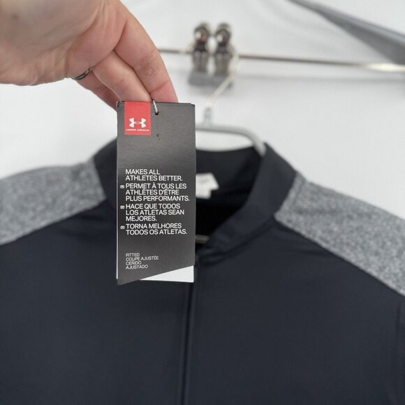 Under Armour Golf Women's Valor 1/2-Zip Pullover Long Sleeve size M Black/Gray - Picture 5 of 10